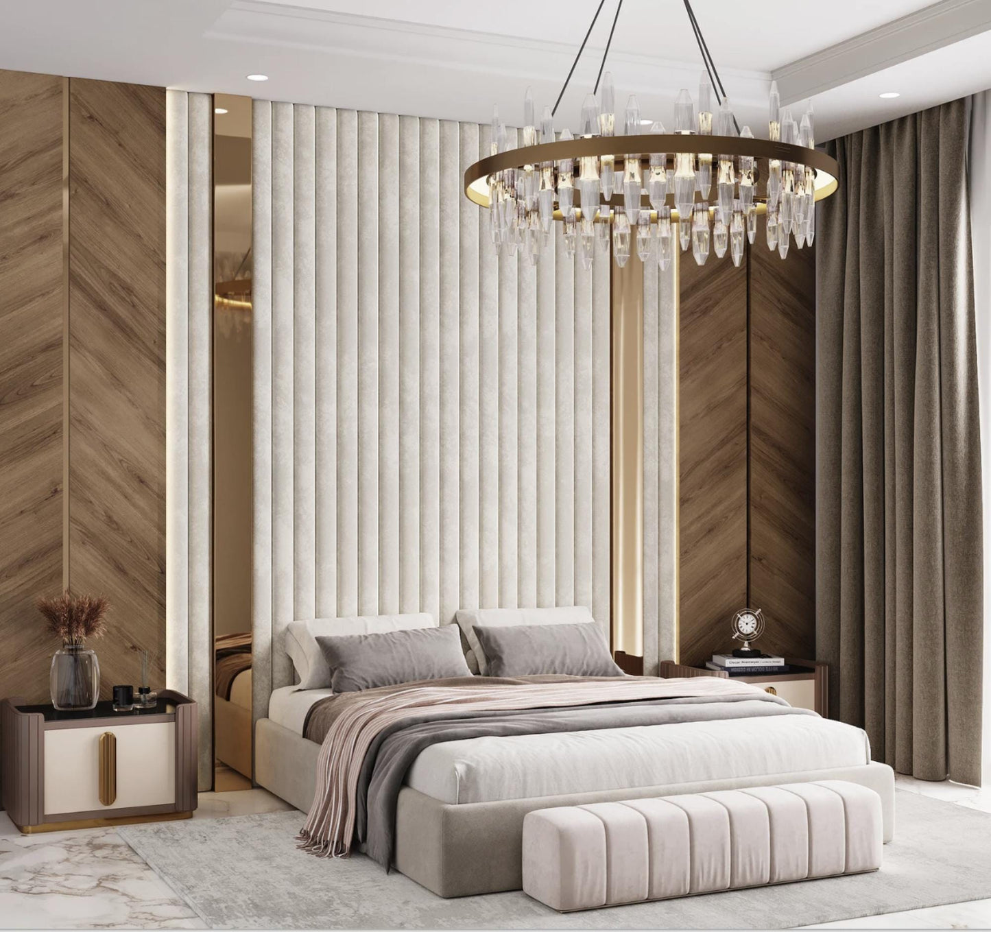Upholstered Headboards Wall Panels & Bed Frames Any Size! Custom Made Easy to Install - DWU44