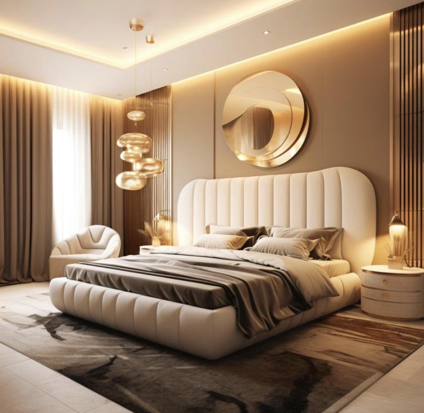 Custom Upholstered Headboards Wall Panels & Bed Frames Any Size! Custom Made - Easy to Install - DWU48