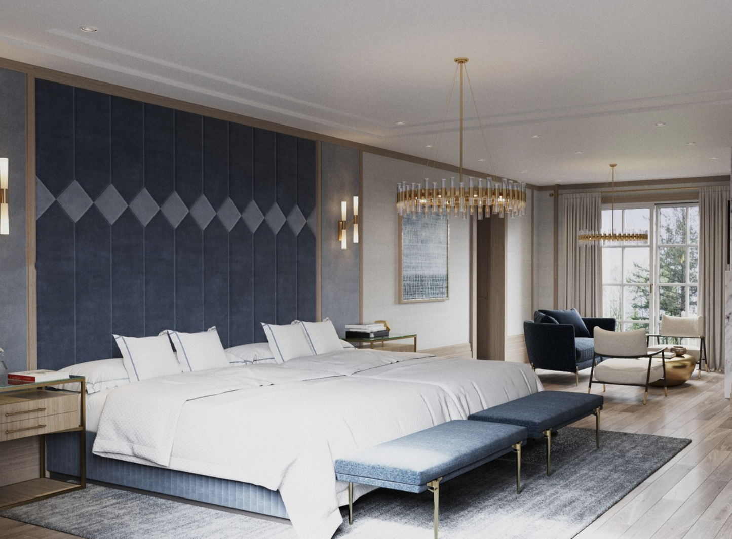 Custom Upholstered Headboards Wall Panels & Bed Frames Any Size! Custom Made - Easy to Install - DWU88