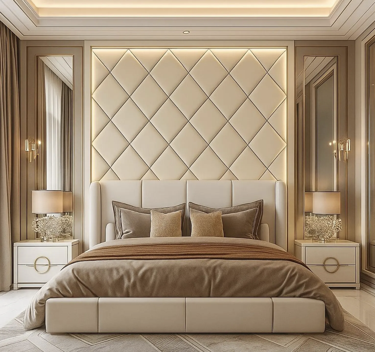 Custom Upholstered Headboards Wall Panels & Bed Frames Any Size! Custom Made - Easy to Install - DWU91