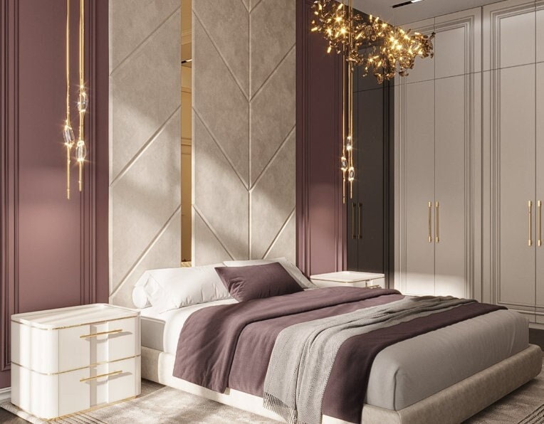 Custom Upholstered Headboards Wall Panels & Bed Frames Any Size! Custom Made Easy to Install - DWU33