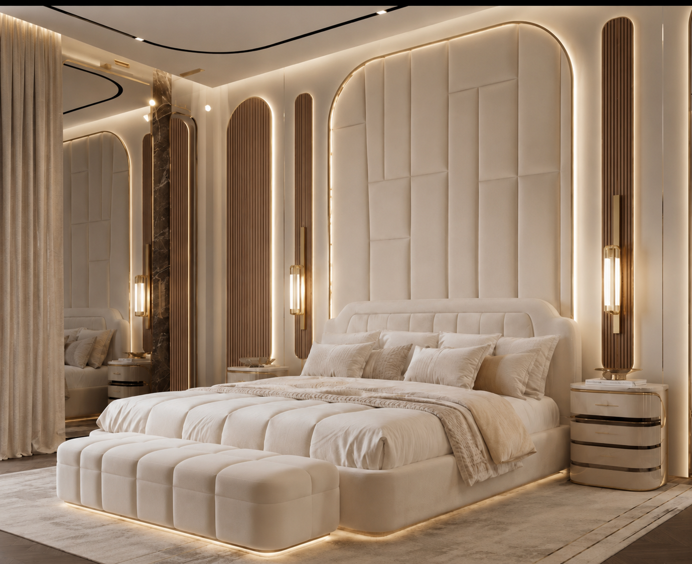 Custom Upholstered Headboards Wall Panels & Bed Frames Any Size! Custom Made - Easy to Install - DWU73