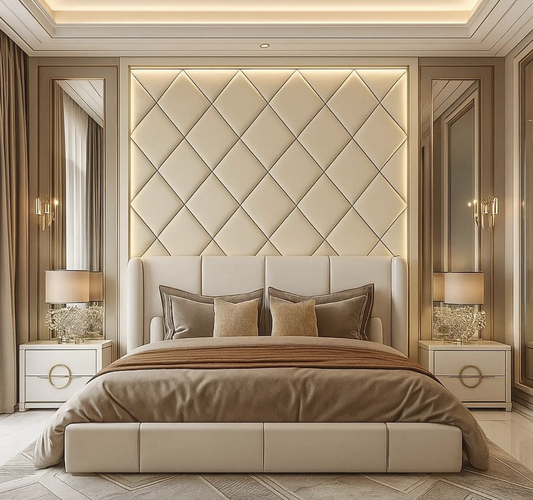 Custom Upholstered Headboards Wall Panels & Bed Frames Any Size! Custom Made - Easy to Install - DWU91