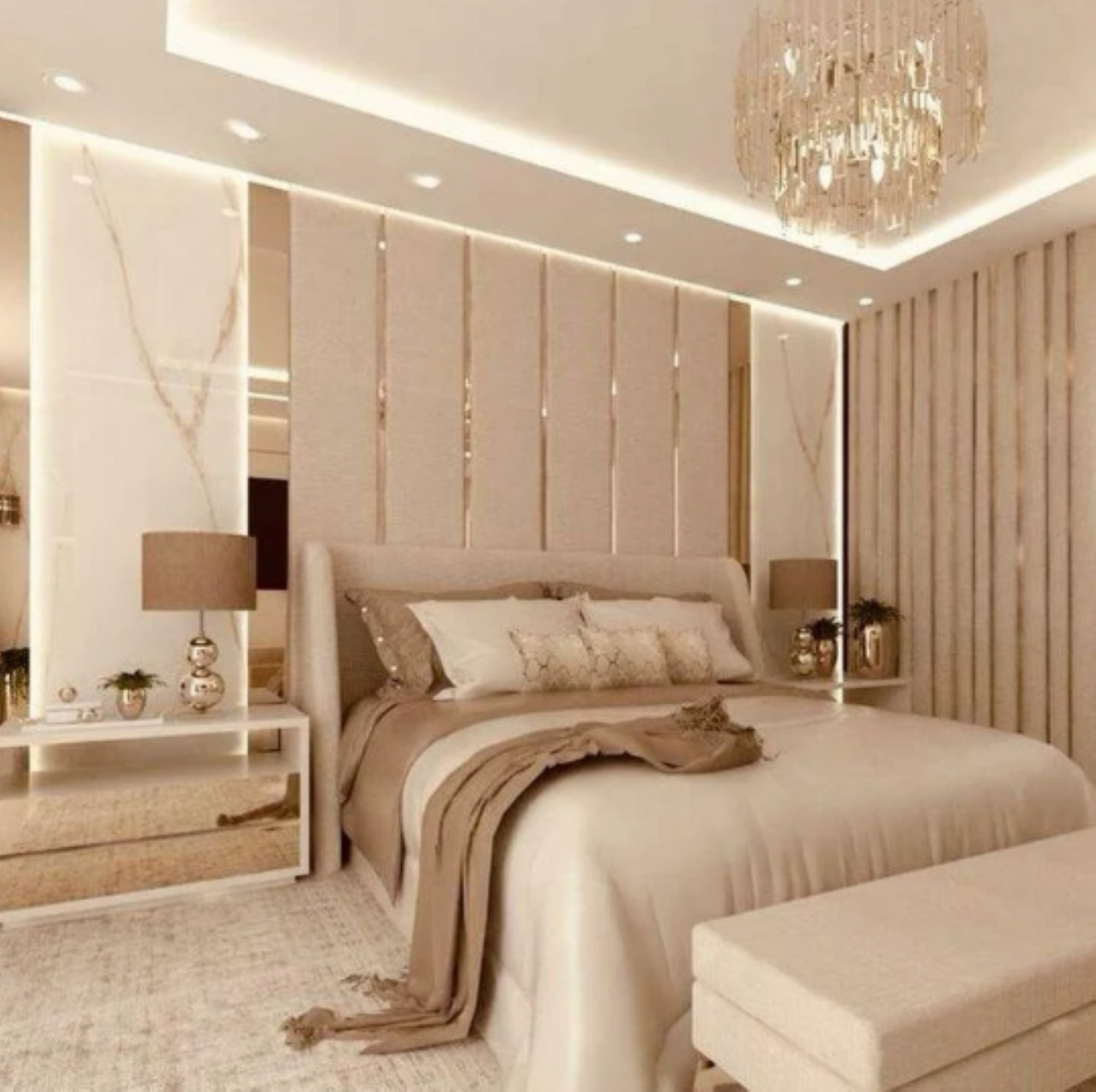 Custom Upholstered Headboards Wall Panels & Bed Frames Any Size! Custom Made - Wall Decor Easy to Install - DWU26