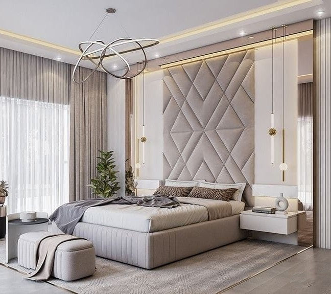Custom Upholstered Headboards Wall Panels & Bed Frames Any Size! Custom Made - Easy to Install - DWU76